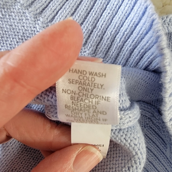 J Jill Perfect Spring Sweater Light Blue Knit Boat Neck Long Sleeve Size S - Picture 7 of 9